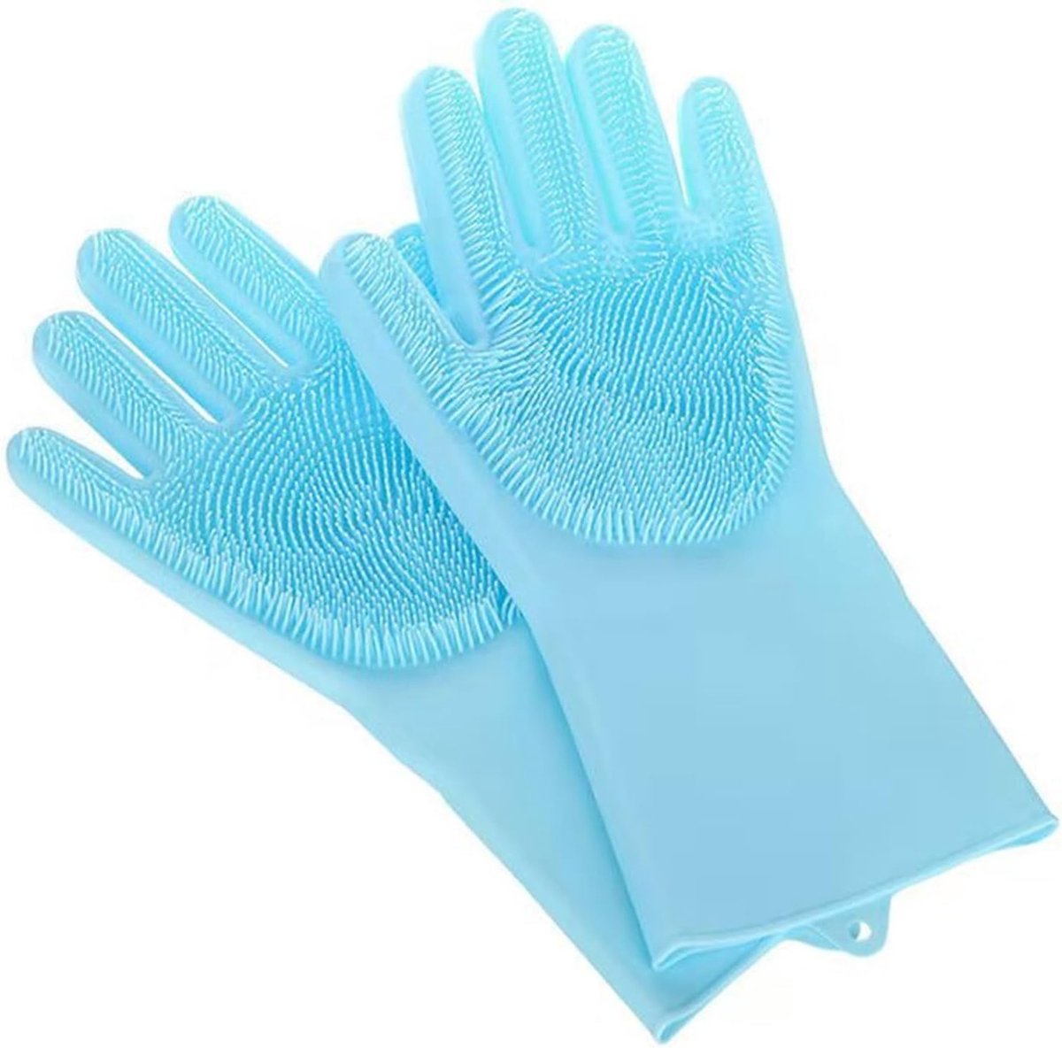 Goedkoopste 1 paar schoonmaakhandschoenen - afwashandschoenen - multifunctionele schoonmaakhandschoenen - voor de keuken Siliconen scrubhandschoenen Zacht onberispelijke reiniging Dierenverzorging Wasbaar Herbruikbaar Antislip Hittebestendig - Blauw