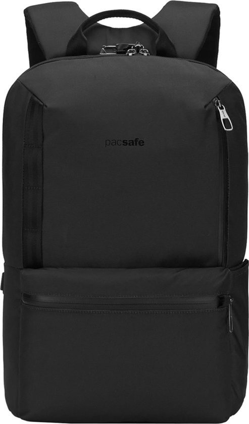 Pacsafe Metrosafe X Backpack - 20 L - Rugzak - RFID-blokkerend - Verstelbare Schouderbanden - Geschikt voor 16-inch laptop - Snijbestendige Rugtas - Schoudertas - Zwart