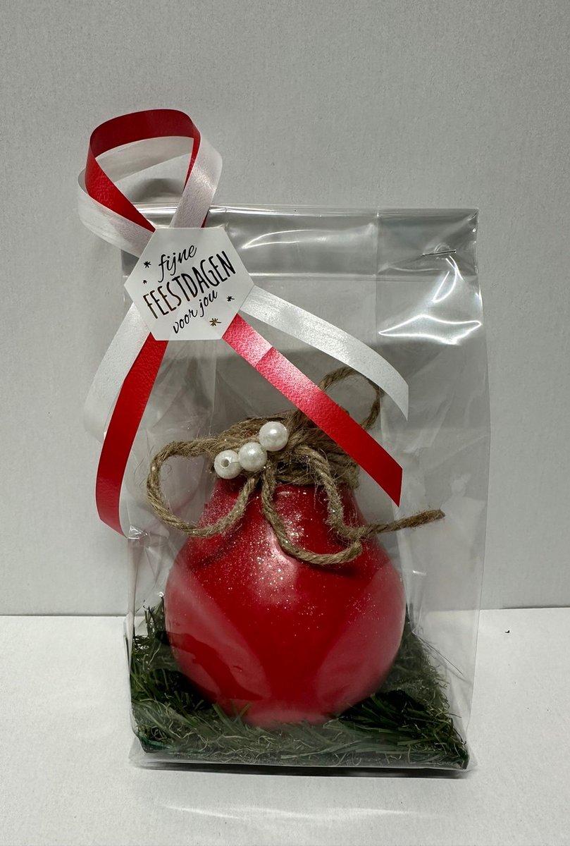 Wax Amaryllis Rood - Amaryllis Gewaxt - Hippeastrum in geschenkverpakking - Relatiegeschenk