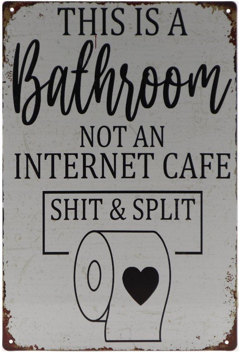 Blikken reclamebord – Badkamer