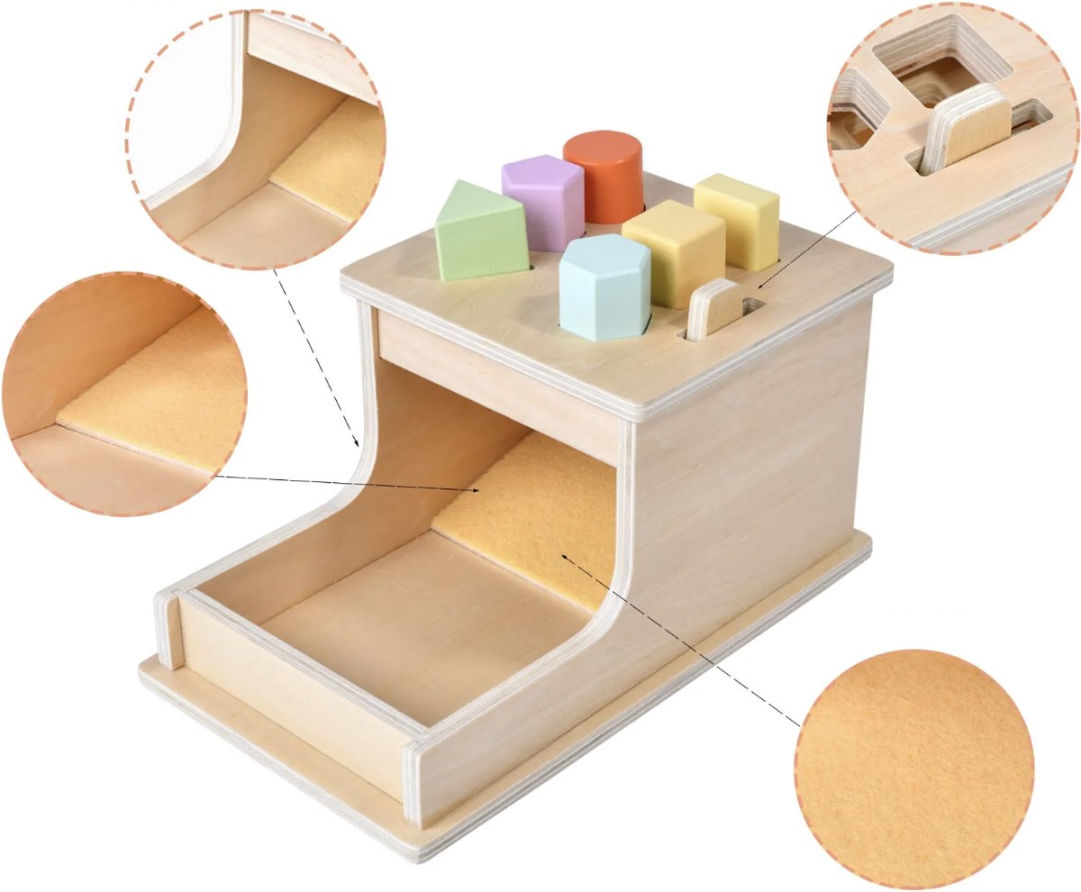 Myka's Vormen Box - Sensorisch Speelgoed - Vanaf 1 jaar - Hout - Montessori — afbeelding 4