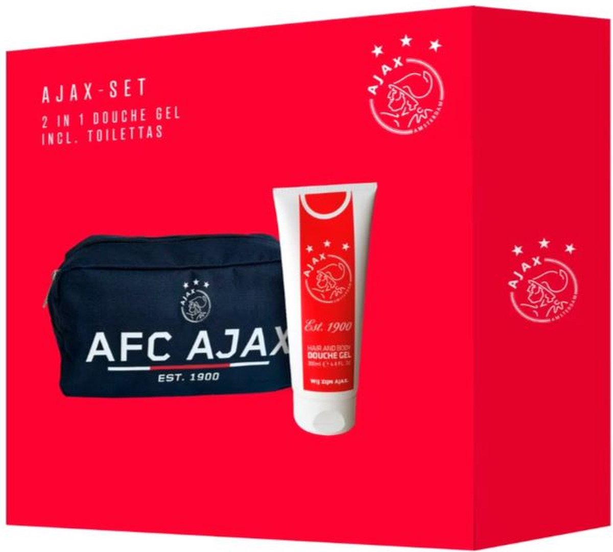 Goedkoopste Ajax | Cadeau voor kinderen | Geschenkset | Douchegel toilettas - kerst
