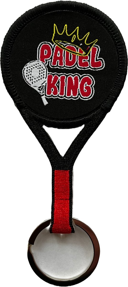 SPORTS-GADGET , PADEL KING SLEUTELHANGER -LET YOUR PADEL DO THE TALKING - PADEL - TENNIS -CANVAS SLEUTELHANGER