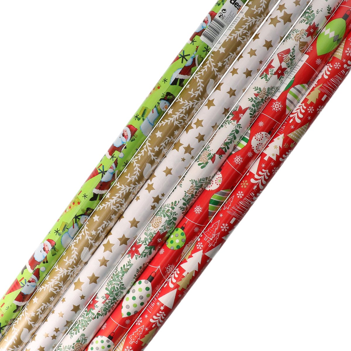 Design Group rollen inpakpapier/cadeaupapier - 15x stuks - kerst - 200 x 70 cm - papier