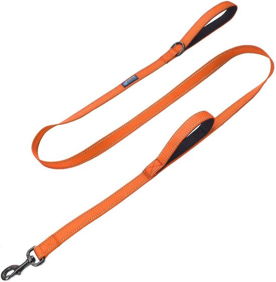 Hondenriem Met Dubbele Handgreep Gewatteerde Riem Twee Handgrepen 180 Cm Verkeershandvat Sluitbediening Diverse Kleuren Zwart 2106627761