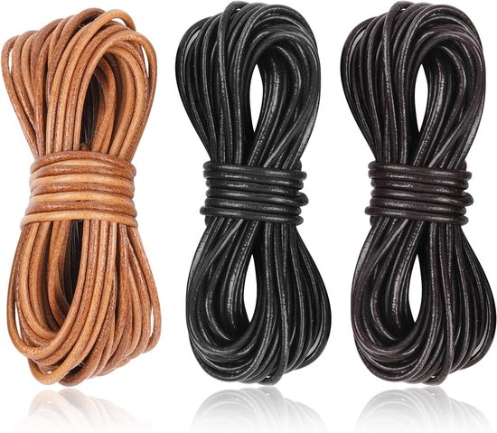 Set van 3 Leren Koorden voor Sieraden
