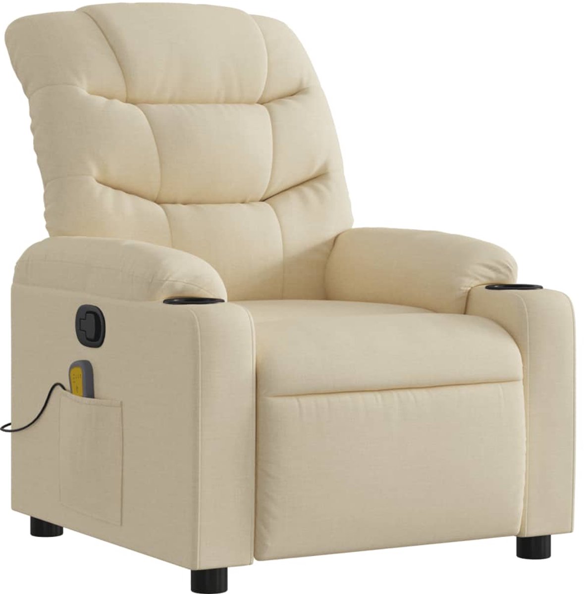 vidaXL Massagestoel Crèmekleurig Verstelbaar Elektrisch - afbeelding 3