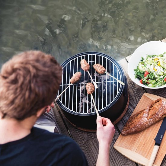 Draagbare houtskool tafelgrill - Compacte camping grill met accessoires van Merkloos — afbeelding 2