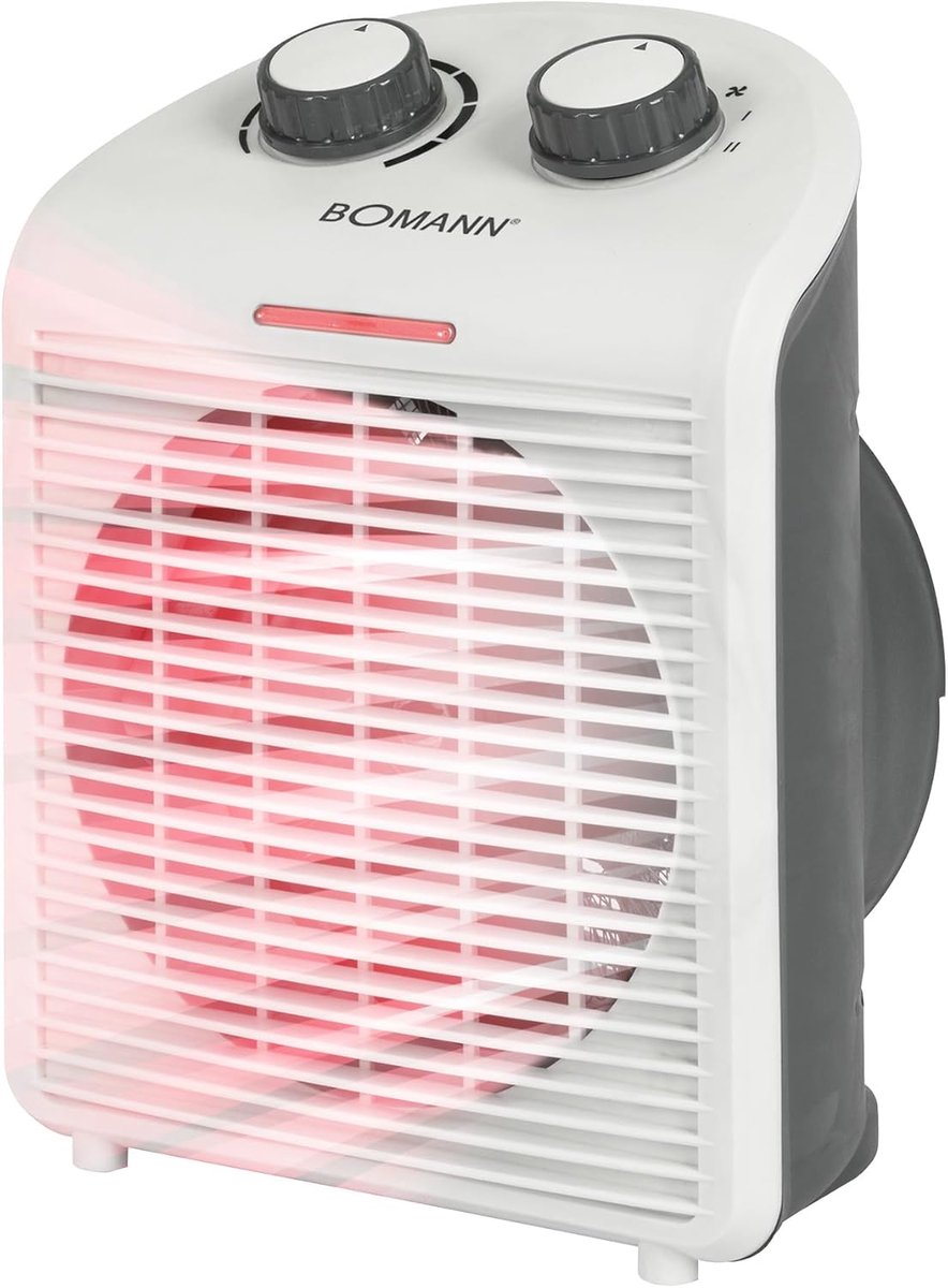Draagbare Luchtverhitter met 2 Verwarmingsniveaus - Compacte Elektrische Verwarmer voor Badkamer en Keuken