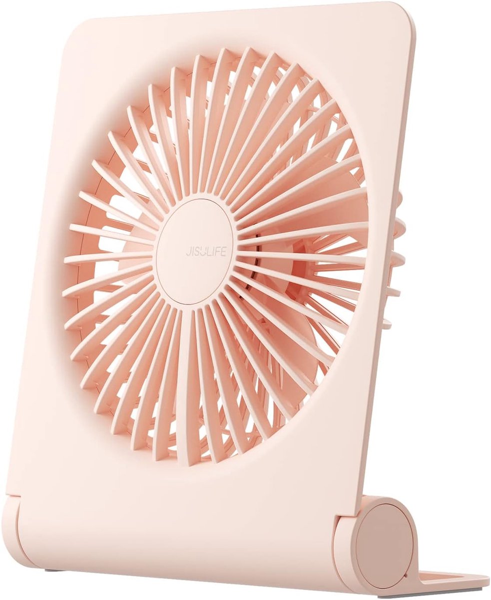 Draagbare Mini Tafelventilator - Oplaadbare USB Ventilator met 160° Rotatie, Stil en Krachtig, 4 Snelheden voor Thuis, Kantoor en Camping