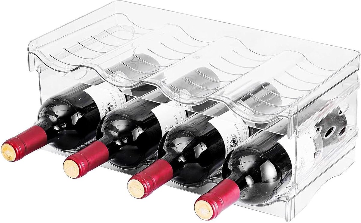Fles Droogrek Organiser - Vrijstaand - 8 Flessen - Transparant