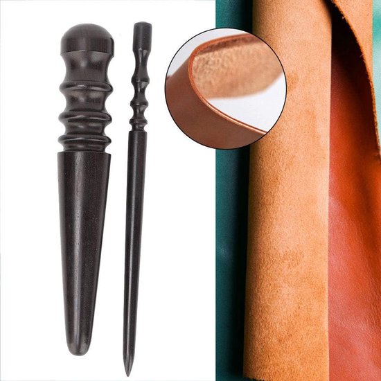 Nuttige nieuwe lederen Burnisher, hout lederen Craft Burnisher Kit, multifunctionele hout Burnisher gepolijste slicker set puntige/platte slijptips (7 stuks/set