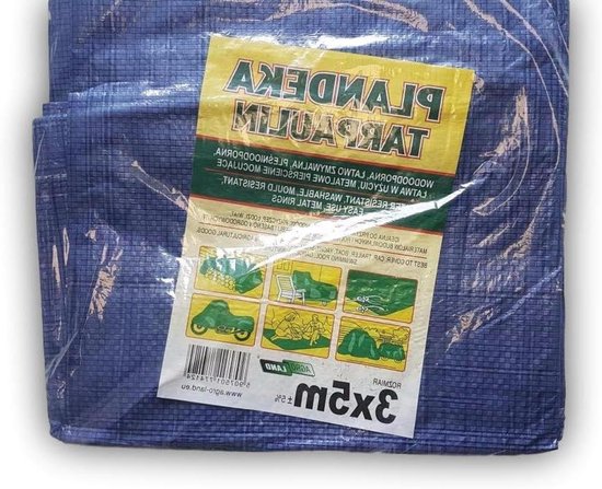 Dekzeil 2 x 4 M grijs/groen 140gr/m2