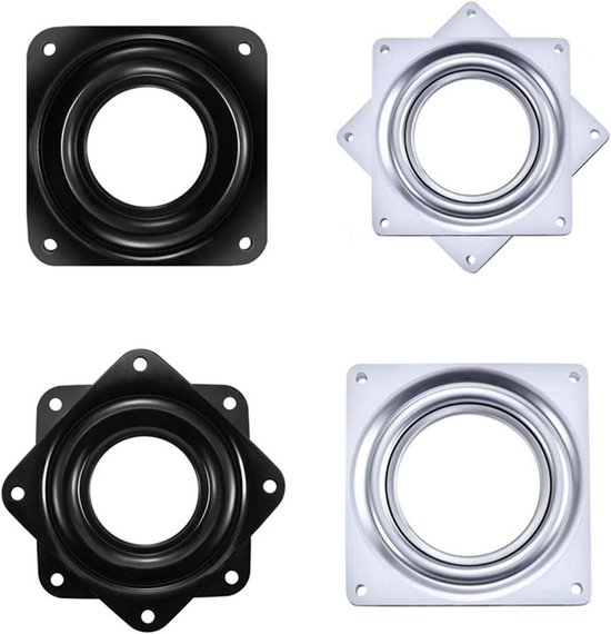 Metalen draaiplateau - vierkant - 150 x 150 mm - 100 kg kopen? - Meubelbeslag Online