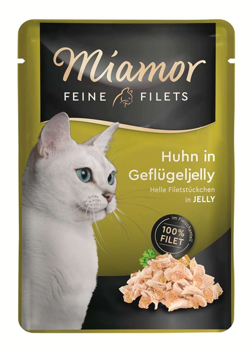 Miamor Miamor Feine Filets - Natvoer Kat - Kip in Gevogeltegelei - Vetarm - 24 x 100g
