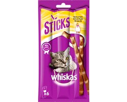 1x Whiskas Kattensticks - Kip - 6 sticks