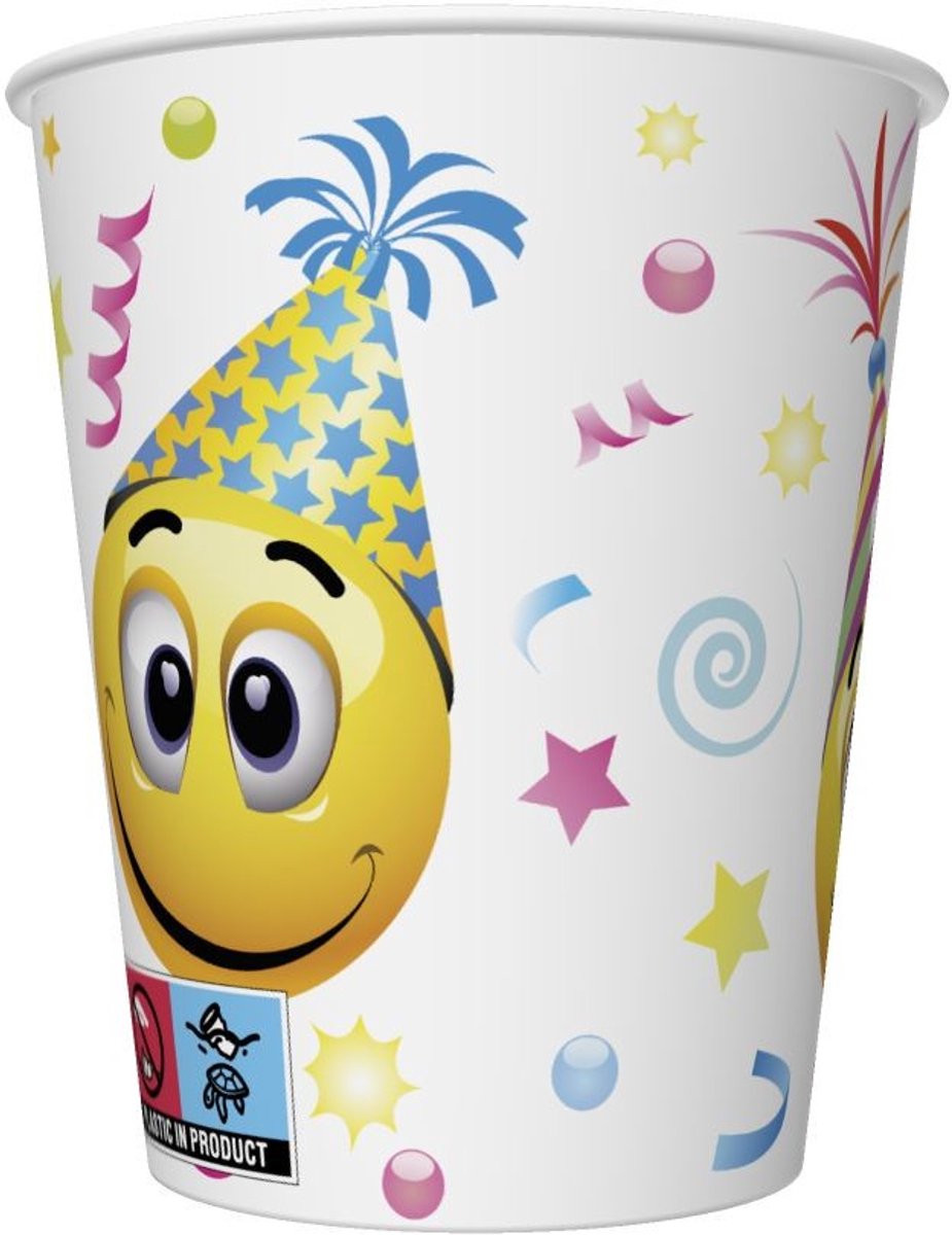 Daisy - Papieren bekers - Smile icons and balloons