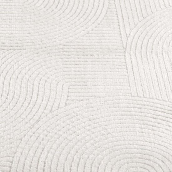 Tapis moelleux - Fuzz Waves crème 160x230 cm