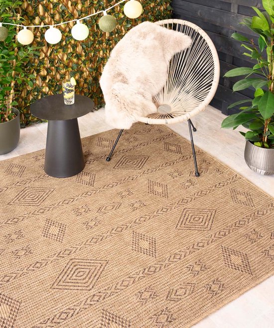 Jute buitenkleed - Boho Bliss beige/bruin 200x290 cm