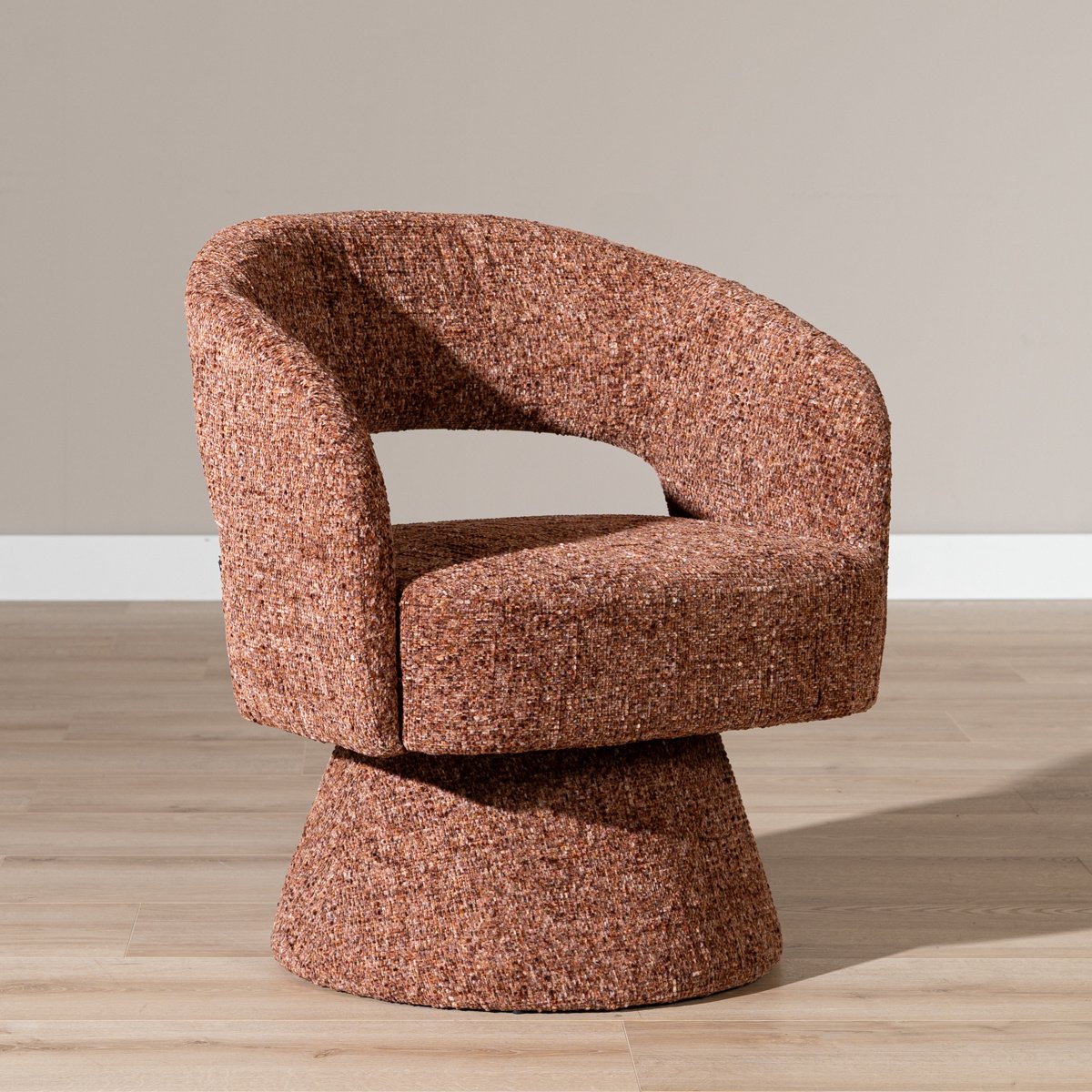 Bronx71 Fauteuil Josh draaibaar chenille koper