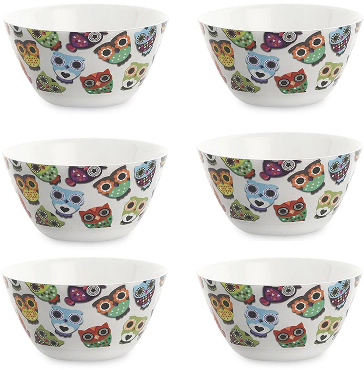 My Ninki ® Set van 6 Stijlvolle, Stapelbare Schalen voor Binnen en Buiten Gebruik, 12cm