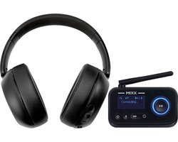 MIXX StreamQ TV Hoofdtelefoon + Audio Transmitter - Draadloos 3D Surround Sound - Zwart