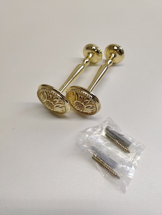 145mm,Vintage Lot De 2 Crochets en laiton,Porte Embrasse, Rideaux