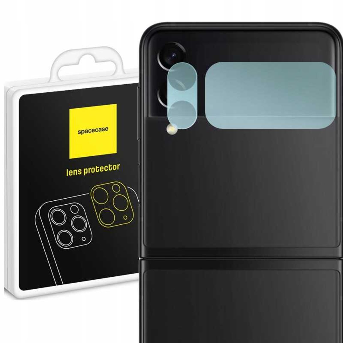 Spacecase Case Cover Voor Samsung Galaxy Z Flip 3 Met Gehard Glas