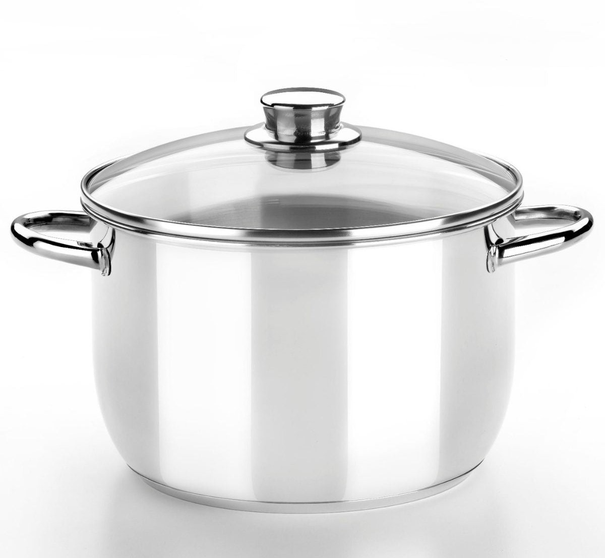 MONIX Optima | 20 cm pot met glazen deksel, 18/10 roestvrij staal, drievoudige diffusorbodem, geschikt voor alle soorten fornuizen, inclusief inductie
