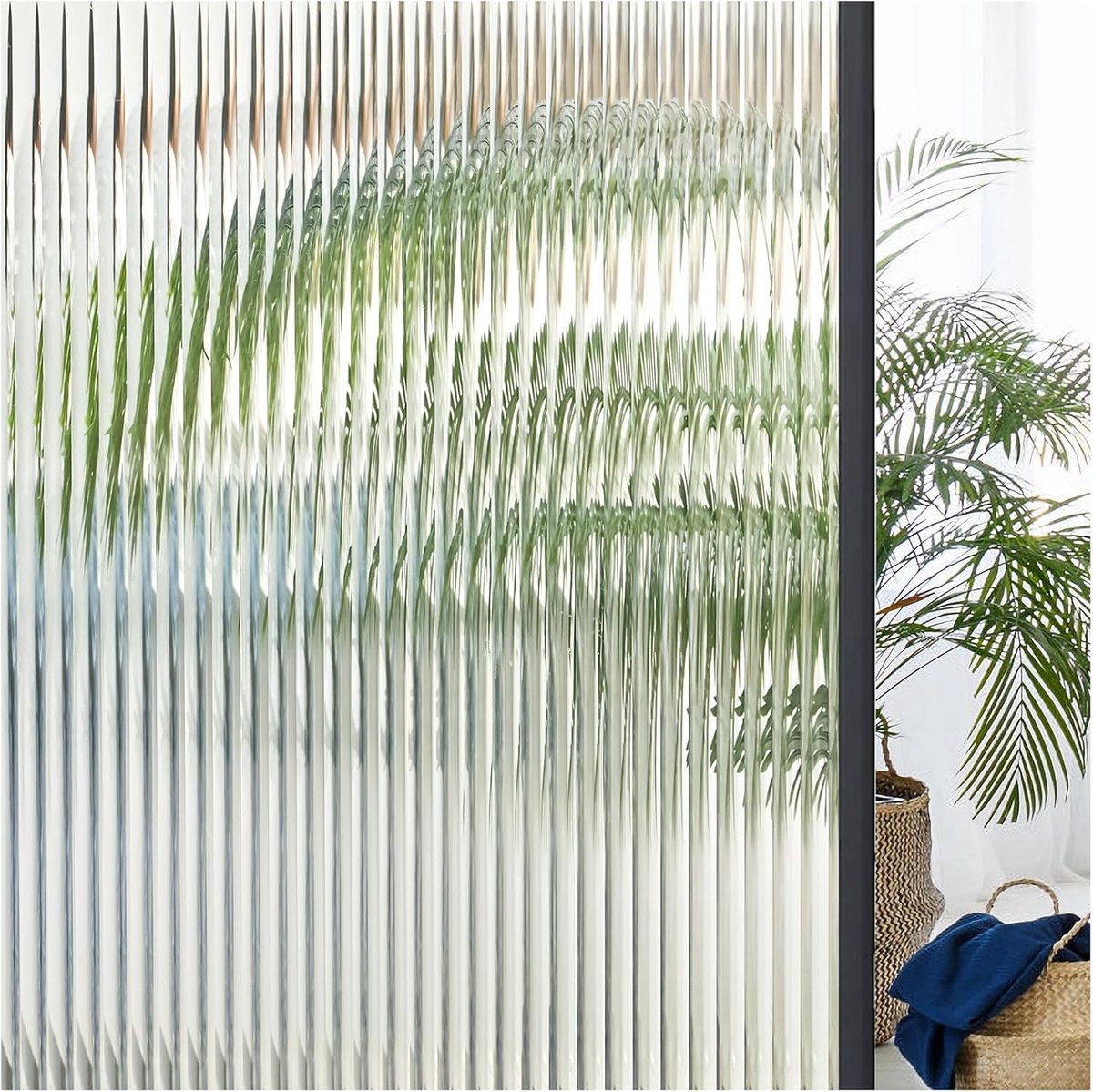 Diboniur Zichtwerende folie voor ramen, 45 x 200 cm, inkijkbescherming, ondoorzichtig, voor privacy, elektrostatische folie, geschikt voor slaapkamer, woonkamer, badkamer, keuken