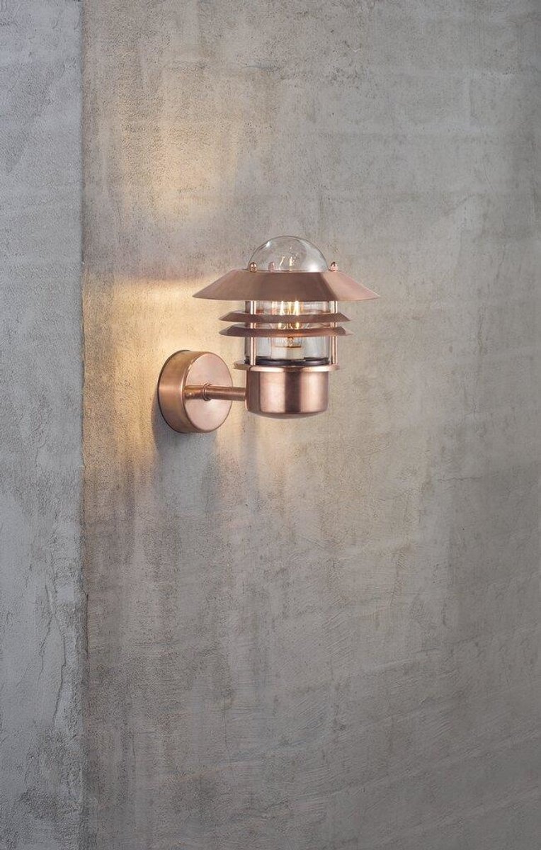 LED Wandlamp Buiten Koper- E27Fitting - Blokhus