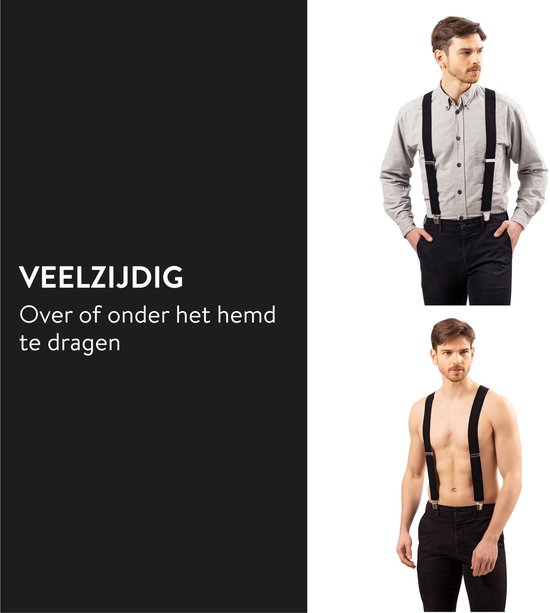 Bretelles Homme Avec 6 Clips Extra Résistants Élastique En Forme De Y - Foto 4