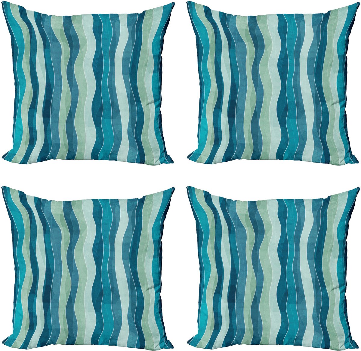 New Bed Abstract Grunge Golfpatroon Decoratieve Sierkussenhoes Set van 4 voor Bank Slaapkamer Woonkamer, 46cm x 46cm Gedrukte Kussenhoes