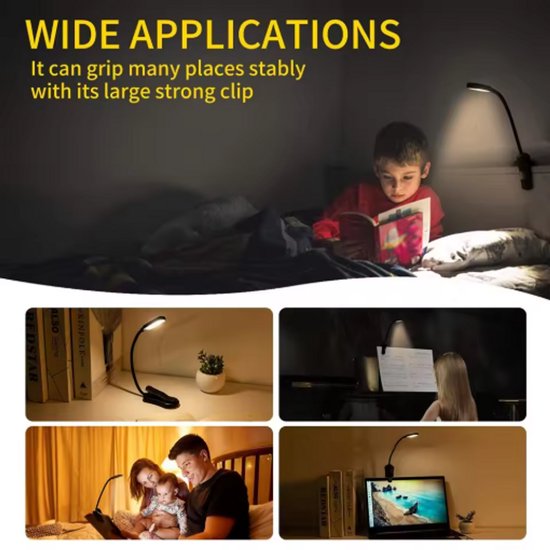 Lamptobe 670nm rode LED leeslamp boek klem