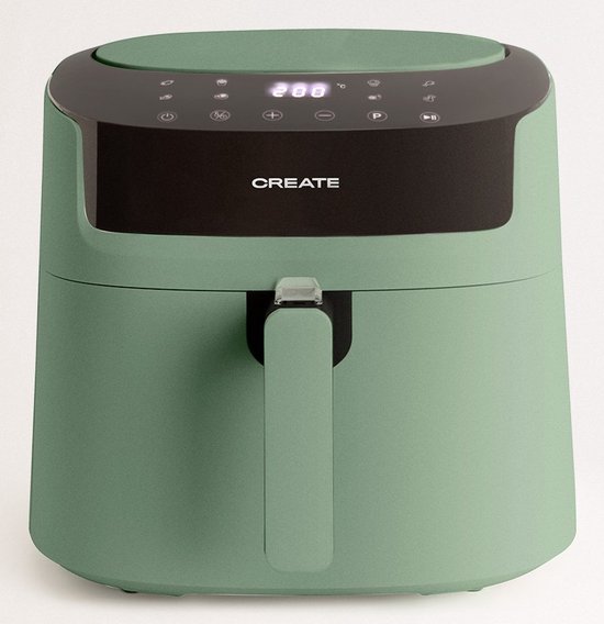 CREATE AIR PRO LARGE Enkel 6,2 l Vrijstaand 1800 W Heteluchtfriteuse Salie