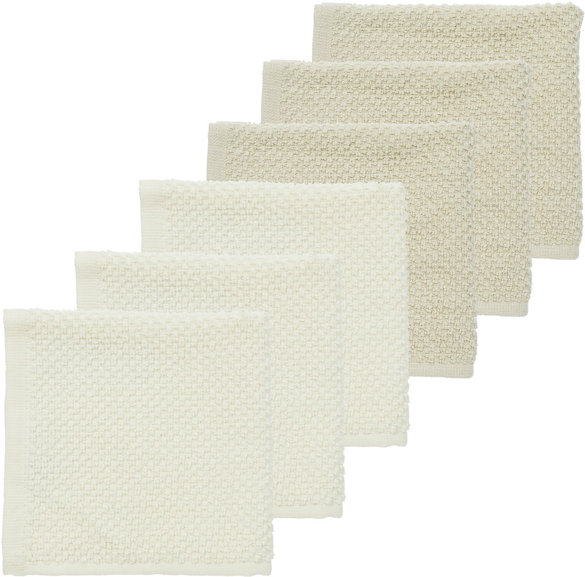 Meyco Baby Popcorn Monddoekjes - 6 Stuks - 30 x 30 cm - Naturel/Soft Sand