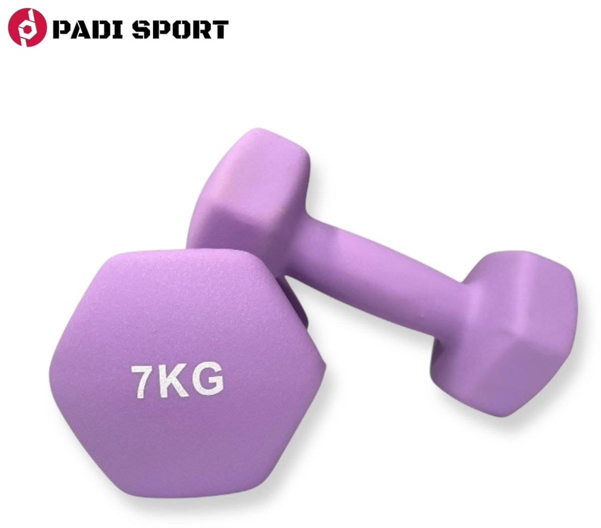 Padisport - Dumbells 7 Kg - Halter - Gewichten Set Halters - Gewichten 7 Kg - Paars - Gewichten - Dumbells - Halters - Gewichtjes 7 Kg