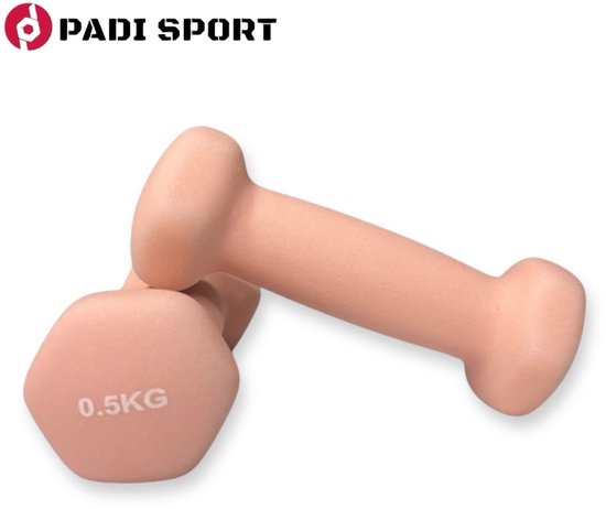 Padisport - Dumbells 0,5 Kg - Halter - Gewichten Set Halters - Gewichten 0,5 Kg - Roze - Gewichten - Dumbells - Halters - Gewichtjes 0,5 Kg