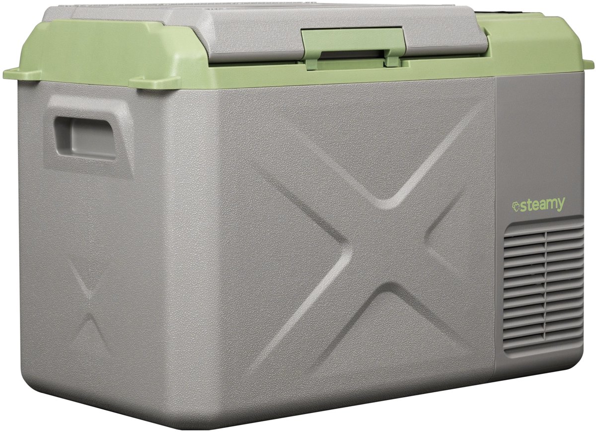 Steamy-E Single Zone Elektrische Compressor Koelbox - Single Zone - 24 liter - 12V en 230V - voor auto en camping - Grijs – foto 3