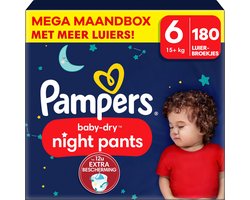 Pampers - Baby Dry Night Pants - Maat 6 - Mega Maandbox - 180 stuks - 15+ KG