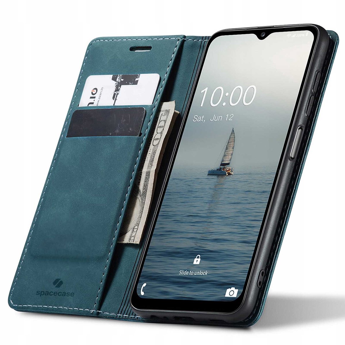 Spacecase Case Galaxy A14 5G Case Voor Samsung Blauw
