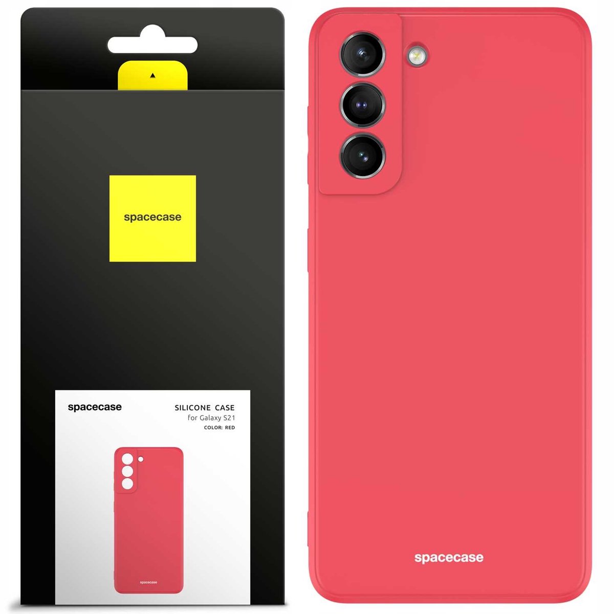 Spacecase Siliconen Hoesje Voor Samsung Galaxy S21 Rood