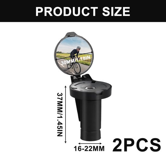 KEMIMOTO Stuurspiegel voor motorfiets, 2 stuks