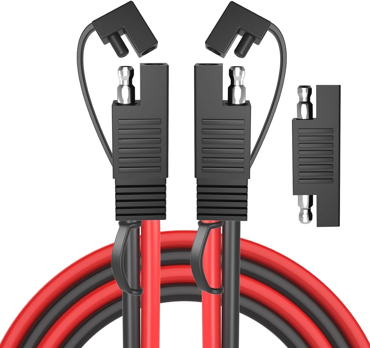 SAE Verlengkabel 10AWG 6m met Polariteit Omkeringsadapter voor Auto, Motor en Zonnepaneel