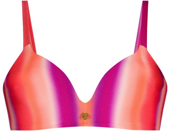 Ten Cate - Haut de bikini plongeant rembourré dégradé - taille 40D - Multicolore