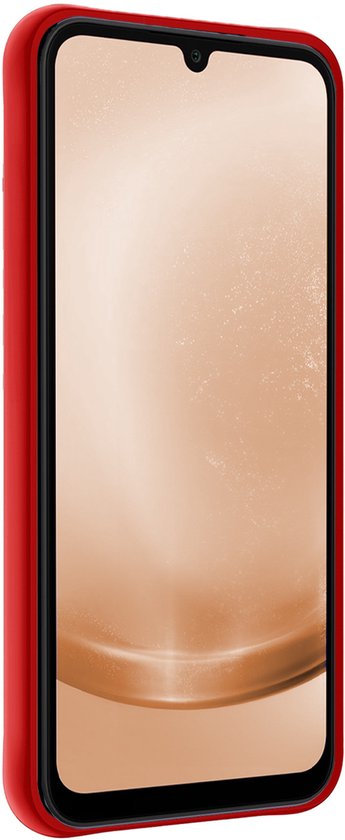 Coque compatible avec Samsung A26, coque en Siliconen avec protection d'écran – Coque compatible avec Samsung Galaxy A26, coque arrière – Rouge