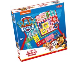 Tactic PAW Patrol 3-in-1 Spellenverzameling – Kaartspel - Lotto – Domino – Memo - Kinderspel vanaf 4 jaar