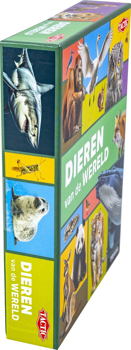 Tactic Dieren van de Wereld – Educatief spel – Leer de wilde dieren kennen – 200 Kaarten – 6 Speelborden met werelddelen — afbeelding 2