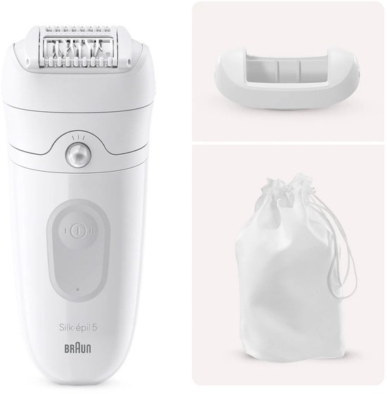 Braun Silk·épil 5 - Epilator Voor Eenvoudige Ontharing - Langdurig Gladde Huid - 5-011 - Wit/grijs