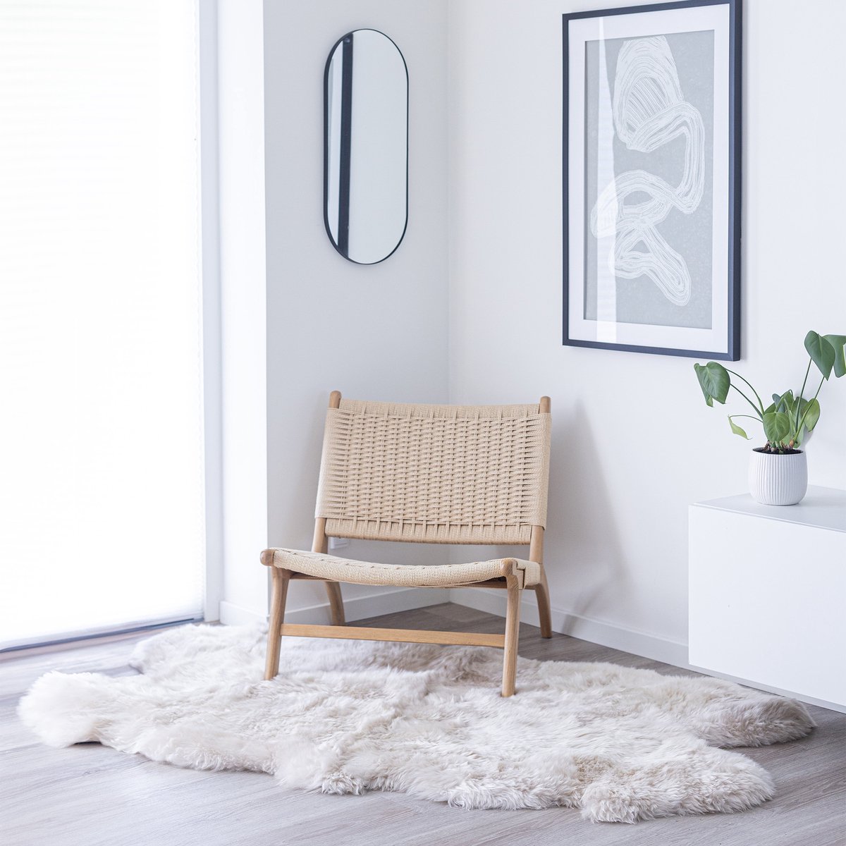 Sheepskin House - Merino Vierdubbele Schapenvacht - Langharig - 170x110cm